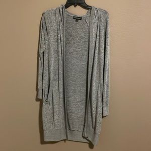 Long sweater cardigan gray size L